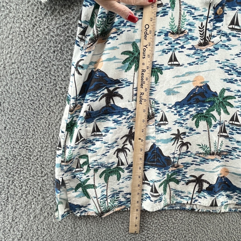 Emerson Fry Dress Womens OS White Tropical India Collection Cotton Mini Coverup - Picture 9 of 14